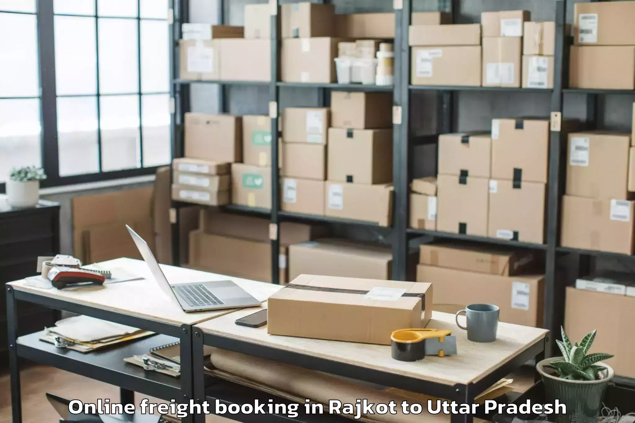 Efficient Rajkot to Amethi Online Freight Booking